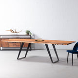 COLTON - table de salle à manger en bois d'Acacia extensible / naturel (200cm - 280 cm)