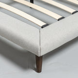 MOLLY - Light Grey Fabric Bed - Wazo Furniture