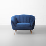 AUDREY - chaise en tissu bleu