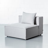 MASON - Module de chaises sans bras en tissu gris