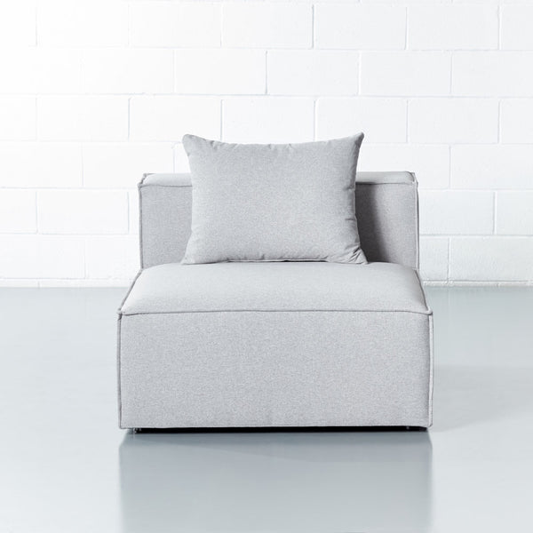 MASON - Module de chaises sans bras en tissu gris