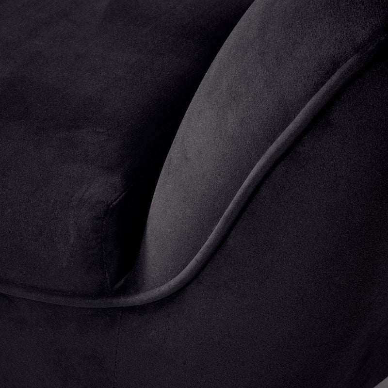 AUDREY - Chaise en velours noir