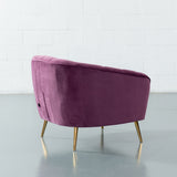 AUDREY - Chaise en velours violet