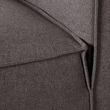MASON - Module chaise d'angle en tissu gris foncé