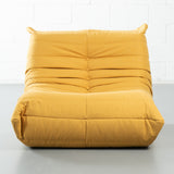 KABINE - Ensemble de chaises longues en tissu jaune (2 pièces)