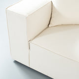 MASON - module de chaise sans accoudoirs en tissu crème