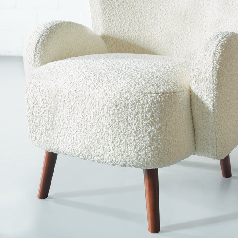 COSTA - Chaise en tissu crème