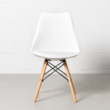 EIFFEL - chaise d'appoint rembourrée en cuir blanc