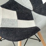 ESSEN - chaise d'appoint Monochrome Patchwork en tissu gris