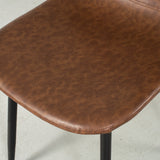 MILAN - chaise de salle à manger vintage en cuir marron