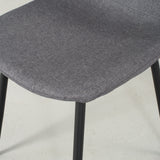 MILAN - chaise de salle à manger en tissu gris foncé