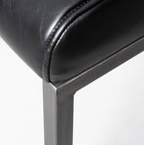 CAL - chaise industrielle en cuir noir