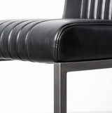 CAL - chaise industrielle en cuir noir