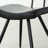 BLAKE - chaise de salle à manger en cuir (noir)