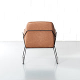 BROOK - chaise longue en cuir marron