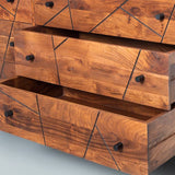 PALMA - commode à 6 tiroirs en bois d'Acacia
