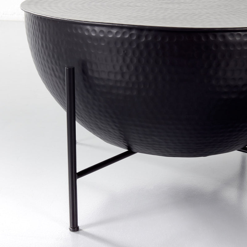 KLEO - table basse avec des pieds en metal noir