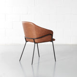 GRACE - Chaise en cuir brun