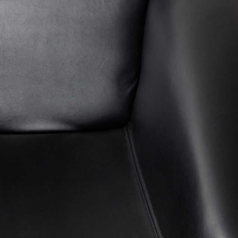 Chaise longue CHELSEA en cuir(Noir)